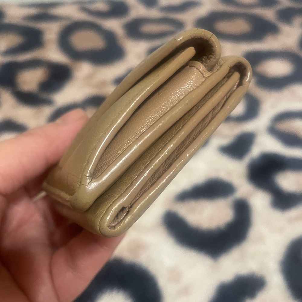 Balenciaga Beige Leather Mini Compact Wallet - Picture 6 of 14